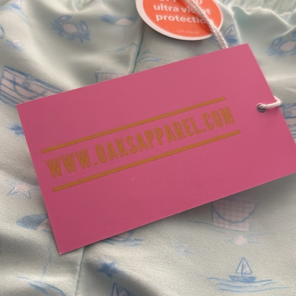 The Oaks Baby Boy Swim Trunks Size 6 Months Beach Pool Pull On Elastic Strings - Picture 8 of 8